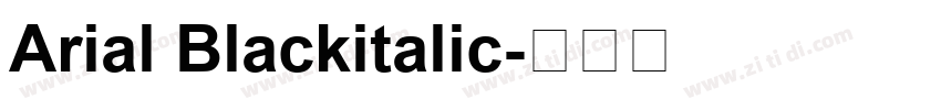 Arial Blackitalic字体转换